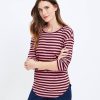 Clothing Loft | Lou & Grey Stripe Ribbed Signaturesoft Jersey Shirttail Top Pome Fruit