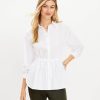 Clothing Loft | Drawstring Tunic Shirt White