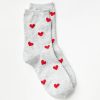 Accessories & Shoes Loft | Heart Crew Socks Heathered Grey