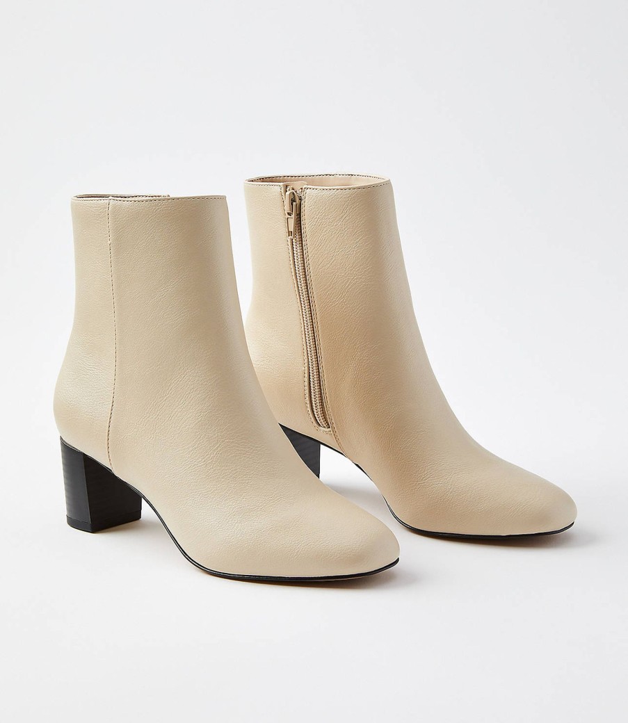 Accessories & Shoes Loft | Block Heeled Booties Dusty Bone