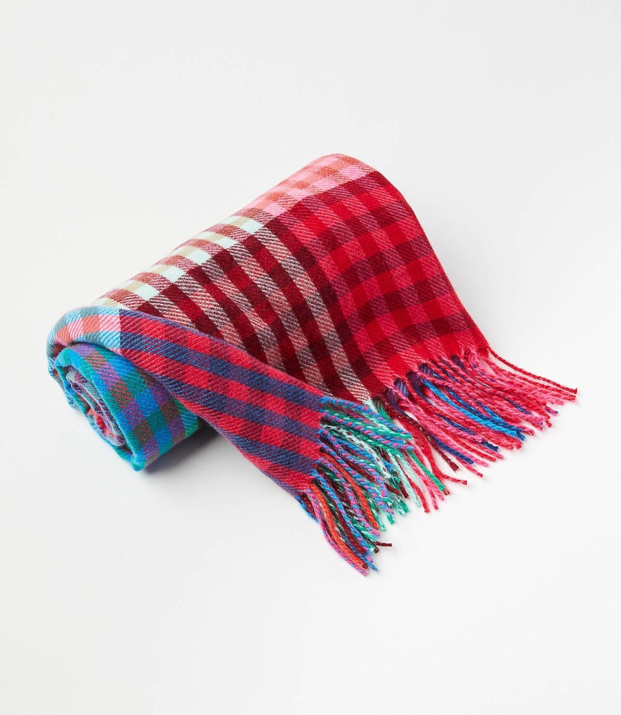 Accessories & Shoes Loft | Plaid Throw Blanket Multi