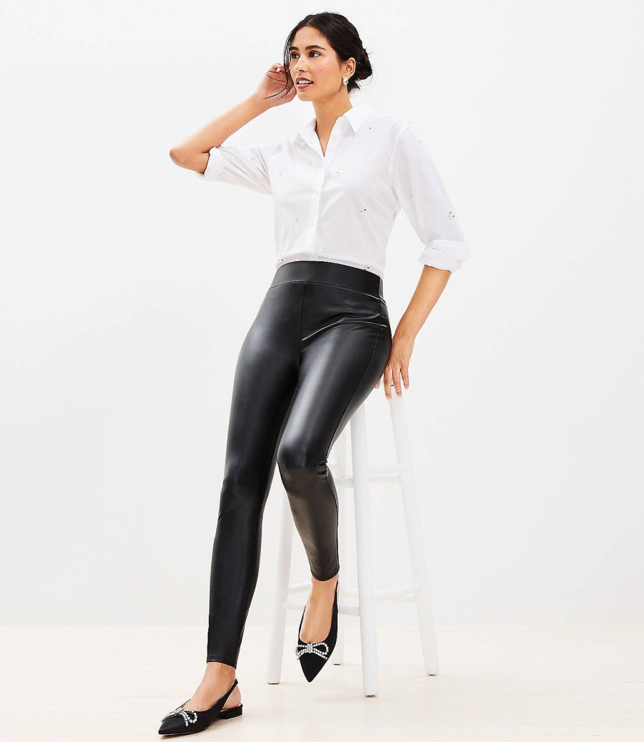 Clothing Loft | Faux Leather Leggings Black