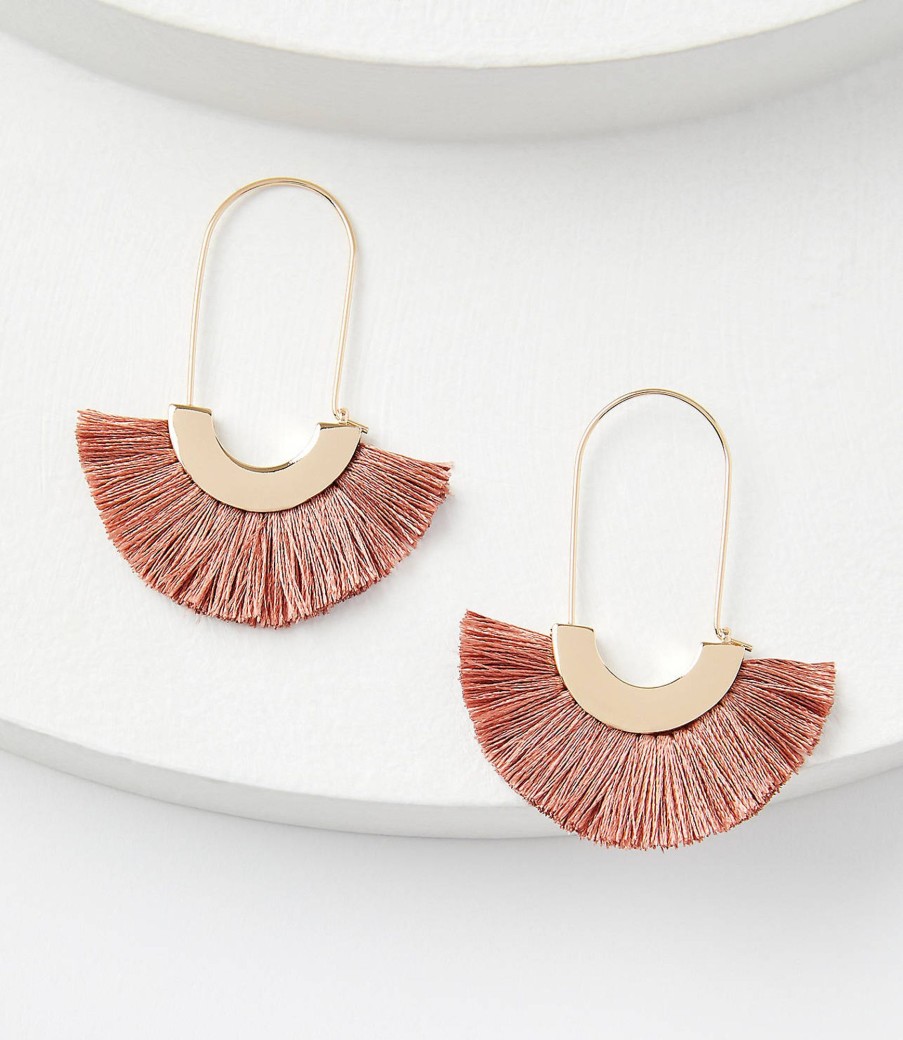 Accessories & Shoes Loft | Crescent Fringe Earrings Egyptian Clay