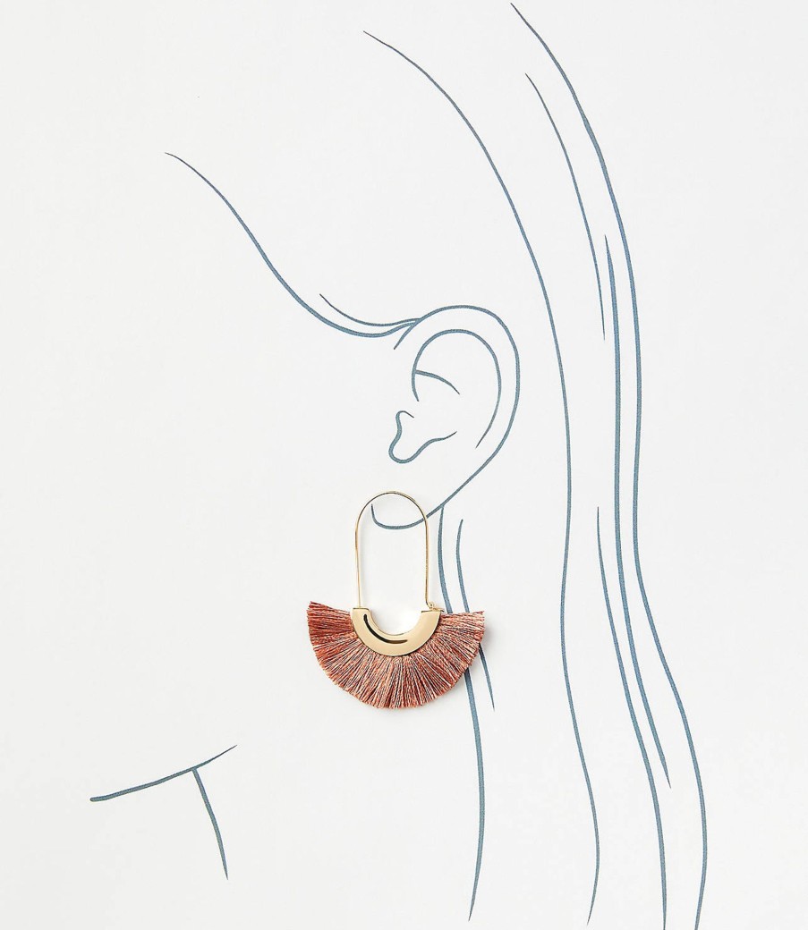 Accessories & Shoes Loft | Crescent Fringe Earrings Egyptian Clay