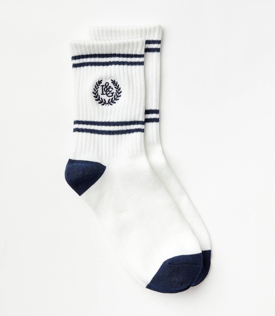 Clothing Loft | Lou & Grey Crest Crew Socks Deep Space Blue