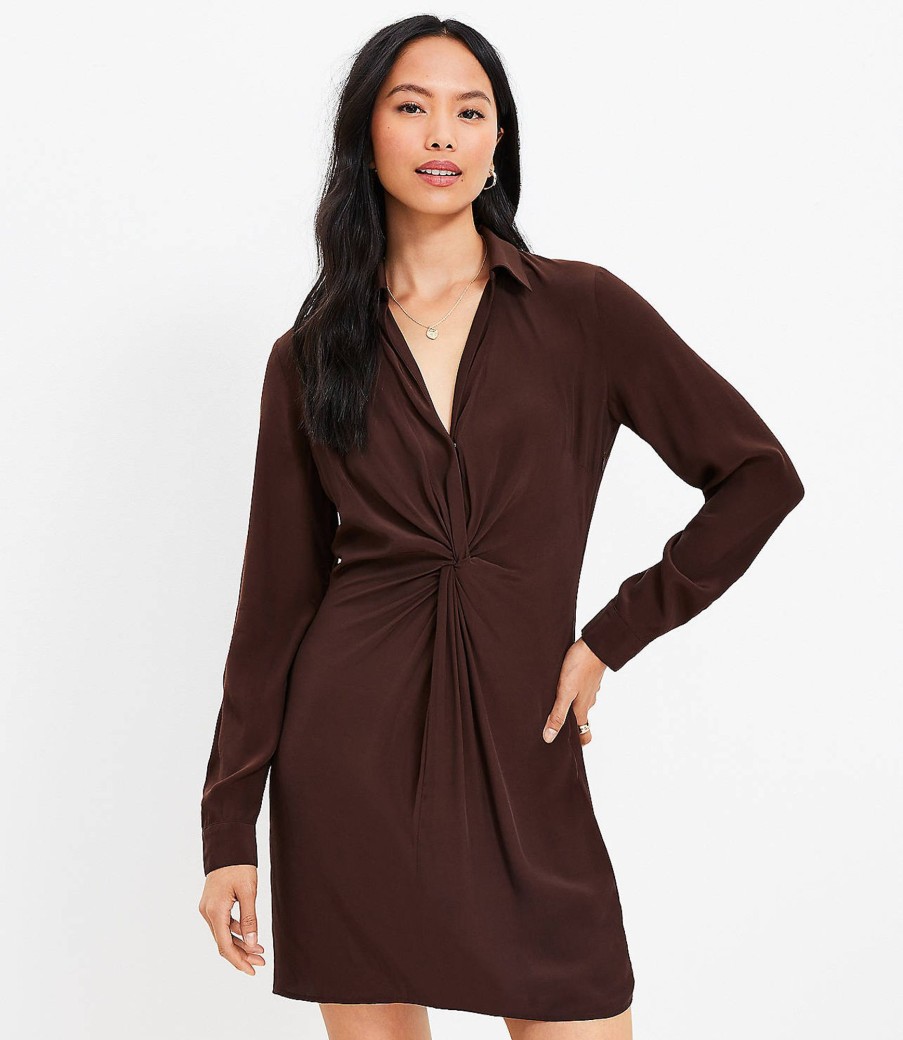 Clothing Loft | Twist Shirtdress Iced Espresso