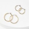 Accessories & Shoes Loft | Modern Hoop Earring Set Goldtone