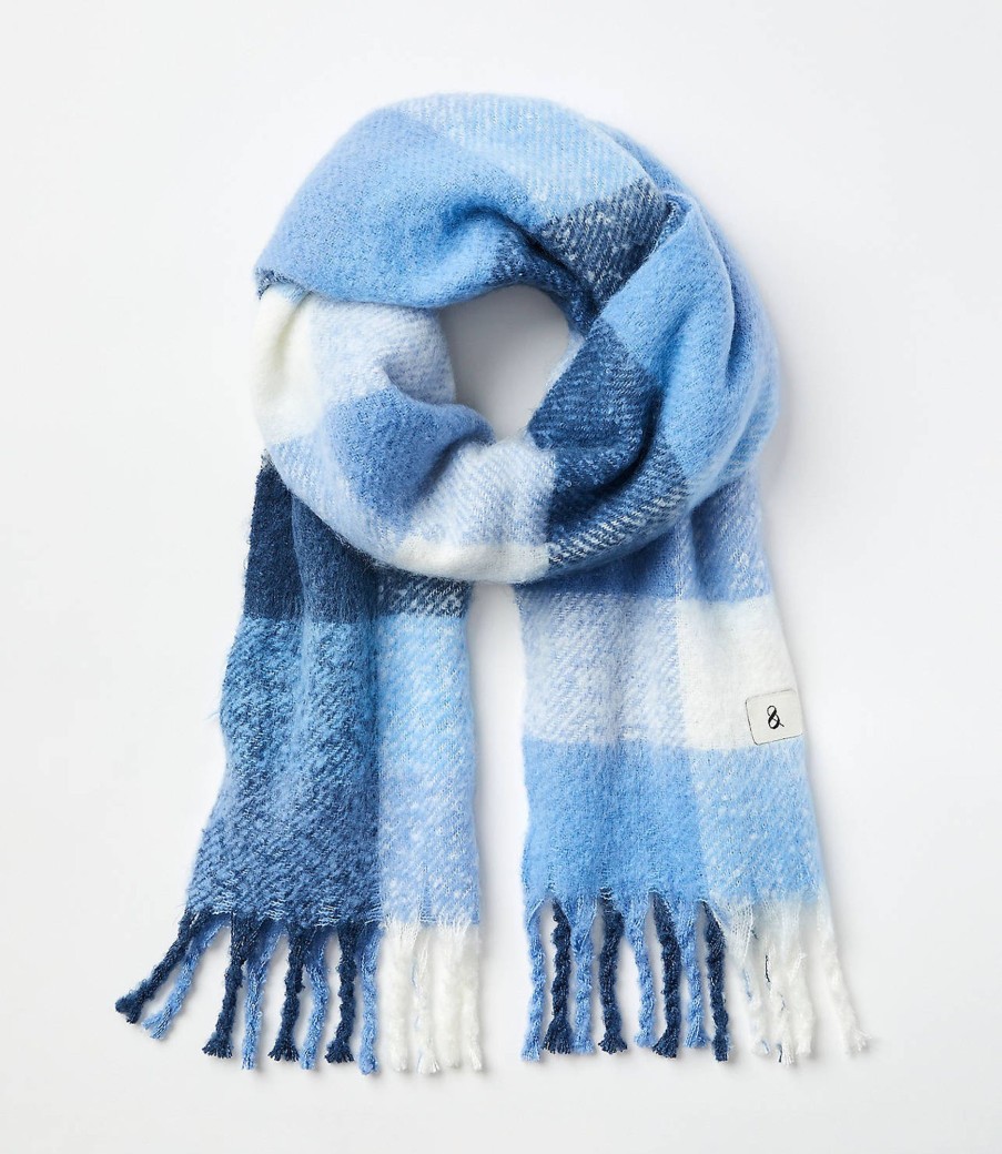 Accessories & Shoes Loft | Lou & Grey Buffalo Plaid Blanket Scarf Rhine Blue