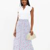 Clothing Loft | Bloom Button Pull On Midi Skirt Radiant Fuchsia