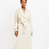 Clothing Loft | Tie Waist Trench Coat Wheat Melange