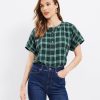 Clothing Loft | Plaid Dolman Henley Everyday Shirt Spring Pine