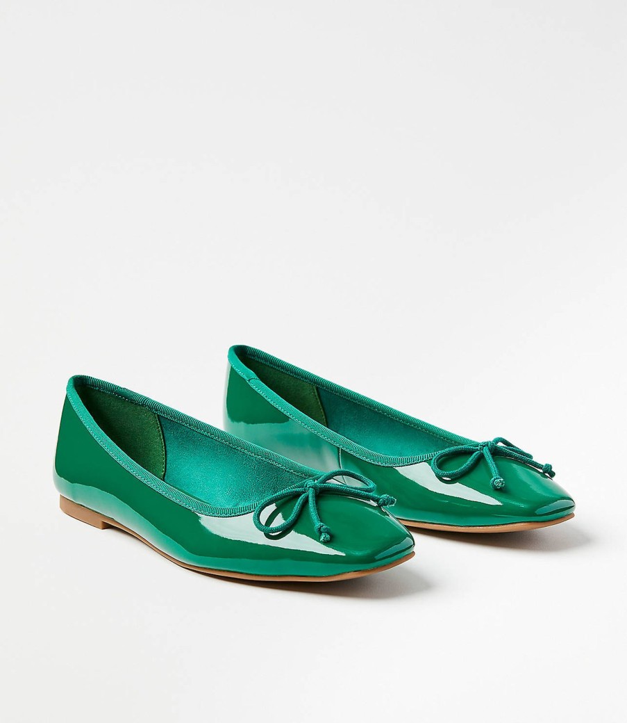 Accessories & Shoes Loft | Patent Ballet Flats Forest Emerald