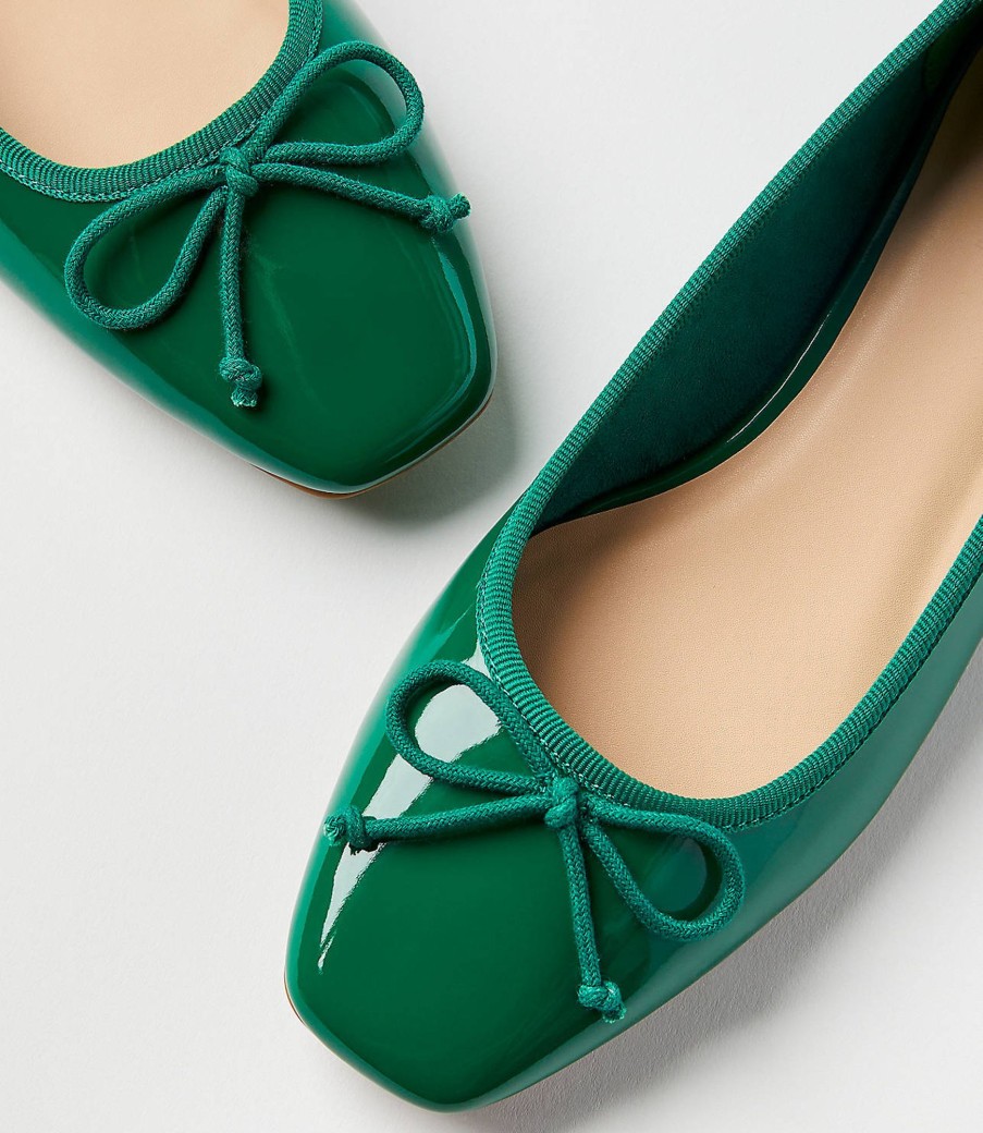 Accessories & Shoes Loft | Patent Ballet Flats Forest Emerald