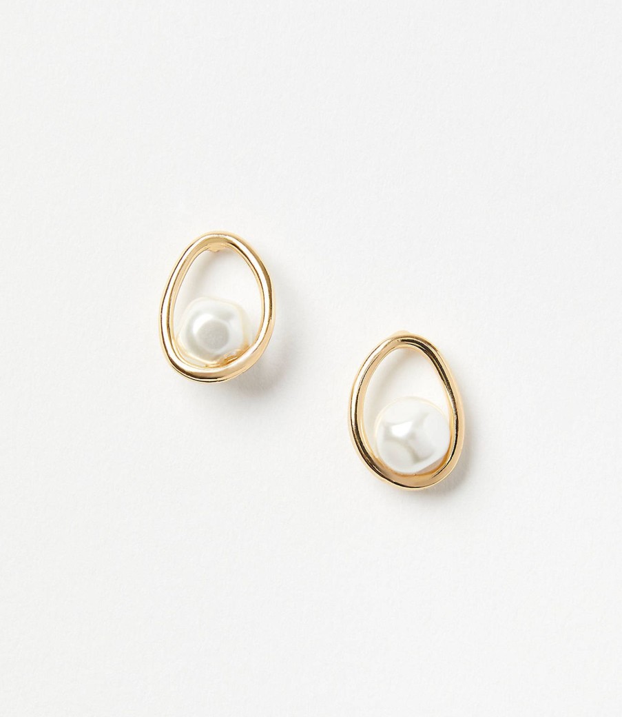 Accessories & Shoes Loft | Pearlized Stud Earrings Fresh Pearl