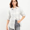 Clothing Loft | Plaid Flannel Everyday Tunic Shirt Whisper White