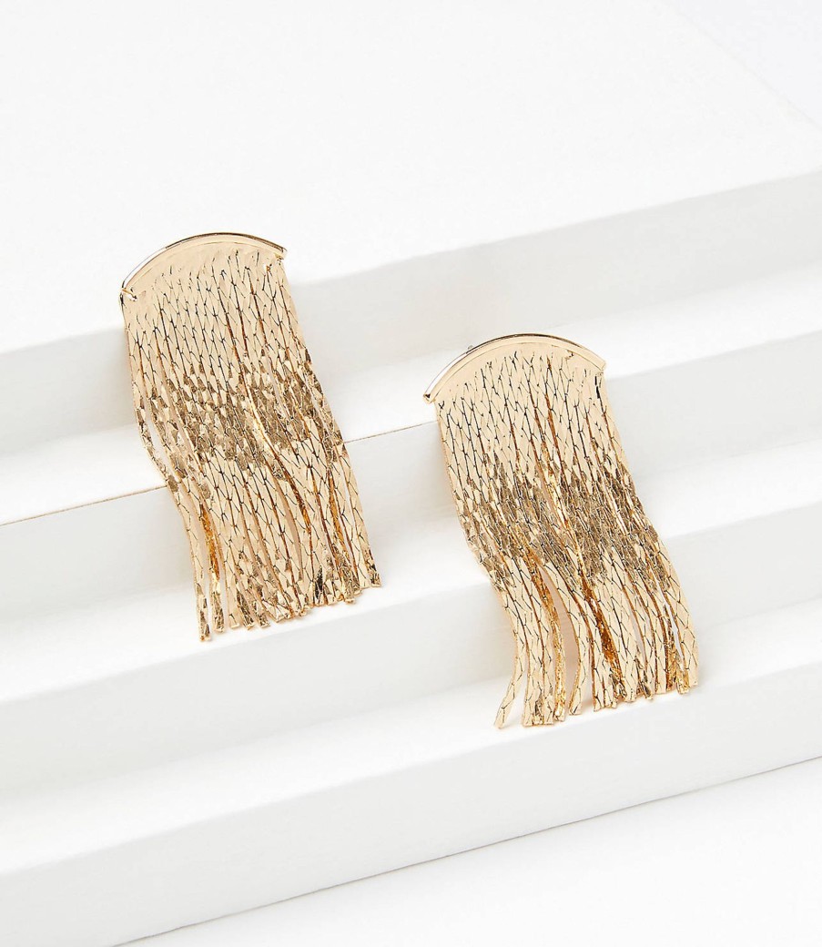 Accessories & Shoes Loft | Waterfall Earrings Goldtone