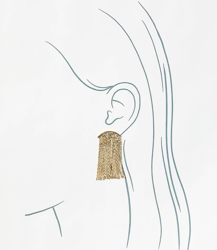 Accessories & Shoes Loft | Waterfall Earrings Goldtone