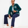 Clothing Loft | Lou & Grey Crest Varsity Jacket Emerald Forest