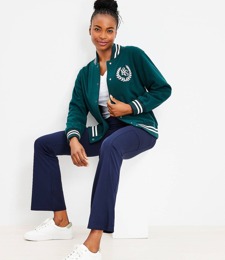 Clothing Loft | Lou & Grey Crest Varsity Jacket Emerald Forest