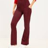 Clothing Loft | Lou & Grey Houndstooth Luvstretch Side Pocket Flare Pants Classic Rouge