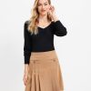 Clothing Loft | Pointelle Cinched Sweetheart Neck Top Black