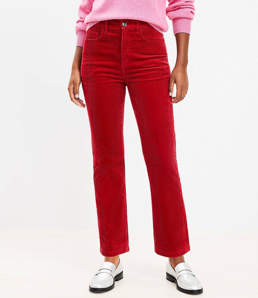 Clothing Loft | Straight Corduroy Pants Ruby Rust