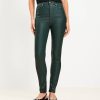 Clothing Loft | Coated High Rise Skinny Jeans In Green Green Coated