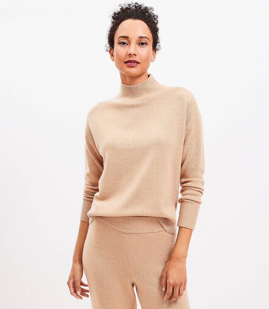 Clothing Loft | Lou & Grey Cashmere Turtleneck Sweater Fawn