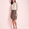 Clothing Loft | Metallic Taffeta Shift Skirt Metallic Bronze