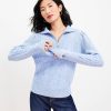 Clothing Loft | Cozy Cable Half Zip Sweater Vista Heather