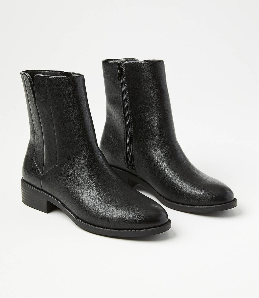 Accessories & Shoes Loft | Flat Ankle Boots Black