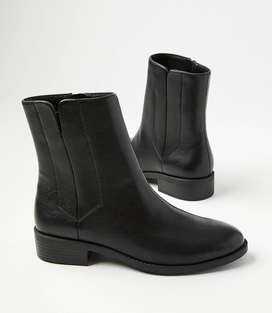 Accessories & Shoes Loft | Flat Ankle Boots Black