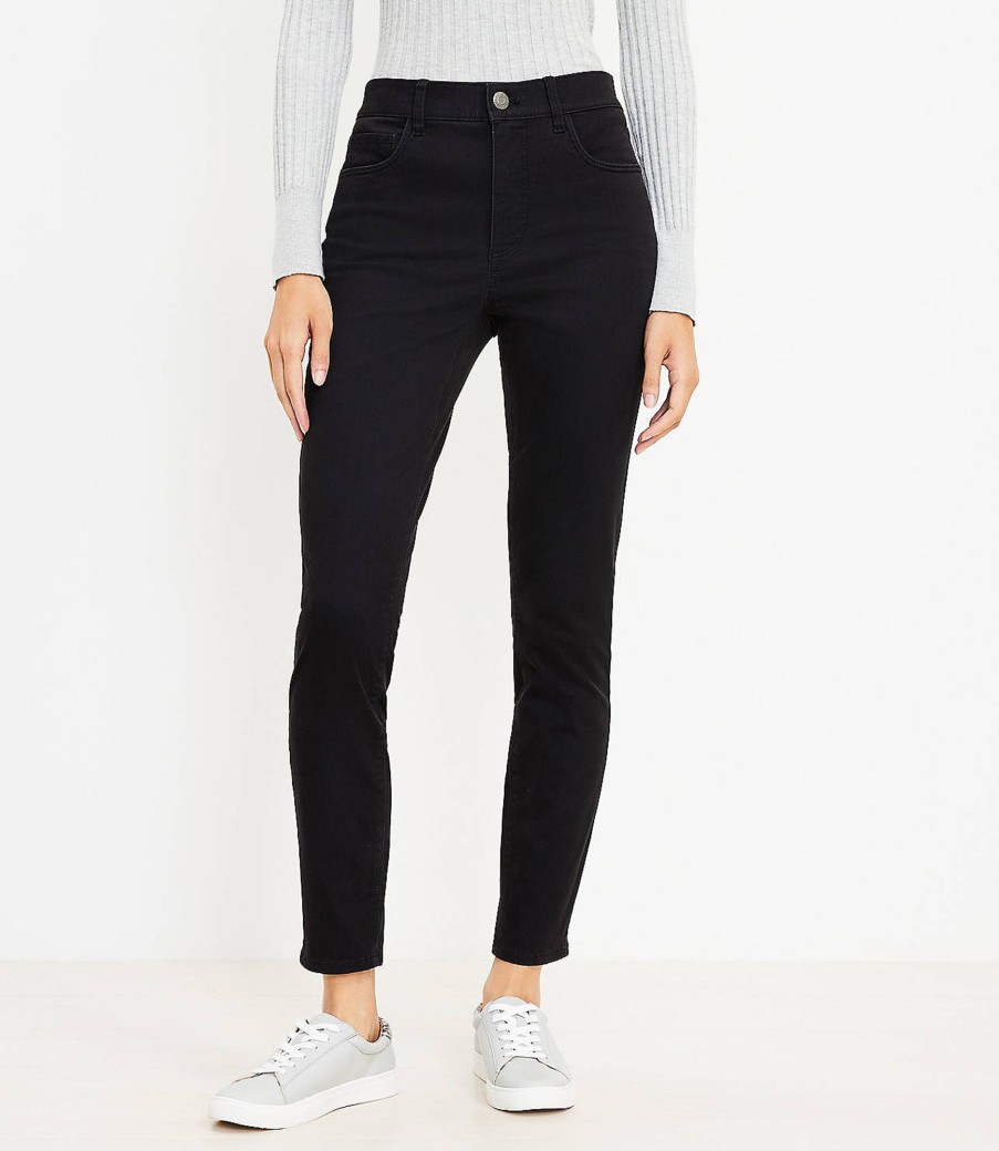 Clothing Loft | Curvy Five Pocket Skinny Pants In Sateen Black