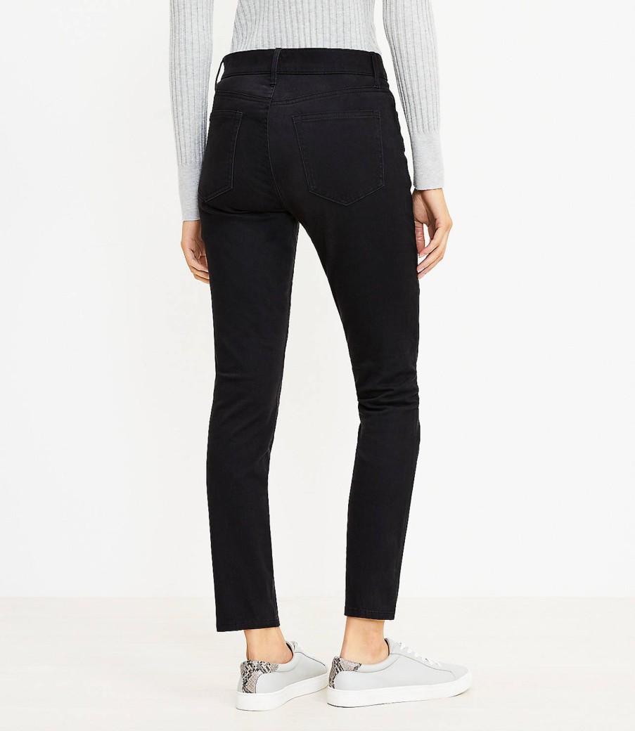 Clothing Loft | Curvy Five Pocket Skinny Pants In Sateen Black