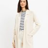 Clothing Loft | Ribbed Relaxed Open Sweater Blazer Pale Pearl Heather