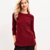 Clothing Loft | Lou & Grey Brushed Ribbed Tee Classic Rouge