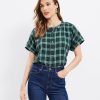 Clothing Loft | Plaid Dolman Henley Everyday Shirt Spring Pine