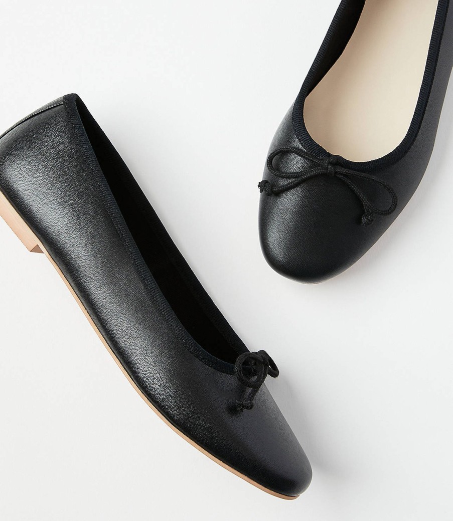 Accessories & Shoes Loft | Leather Ballet Flats Black