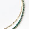 Accessories & Shoes Loft | Ombre Layered Tennis Necklace Deep Tropic Green