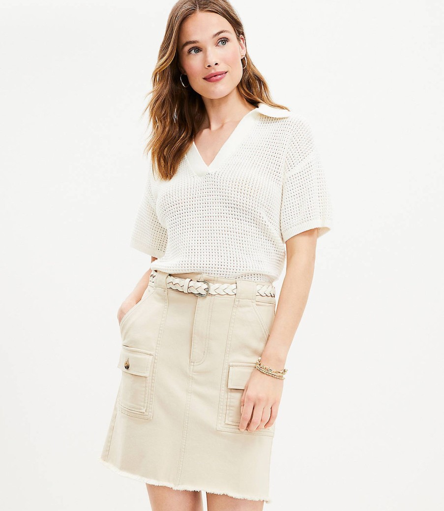 Clothing Loft | Twill Cargo Skirt Simply Khaki