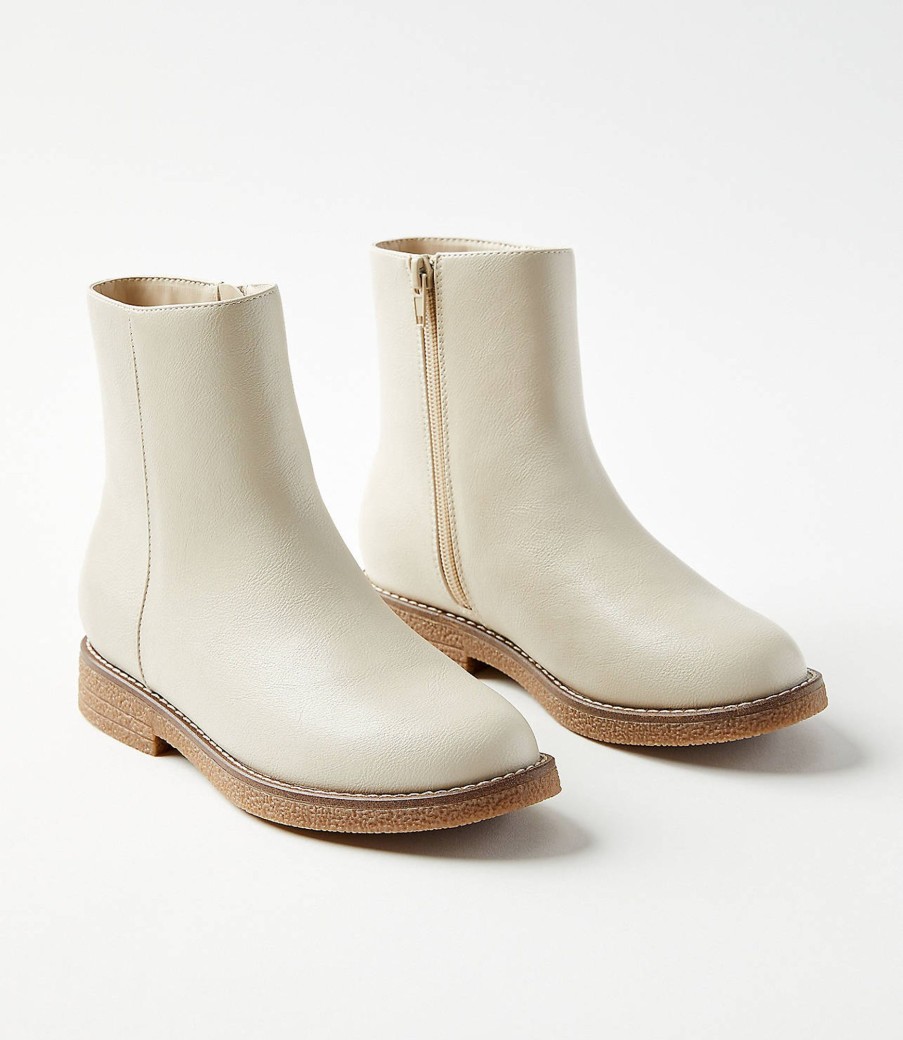 Accessories & Shoes Loft | Crepe Soled Booties Natural Stone