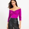 Clothing Loft | Knot Off The Shoulder Top Violet Orchid