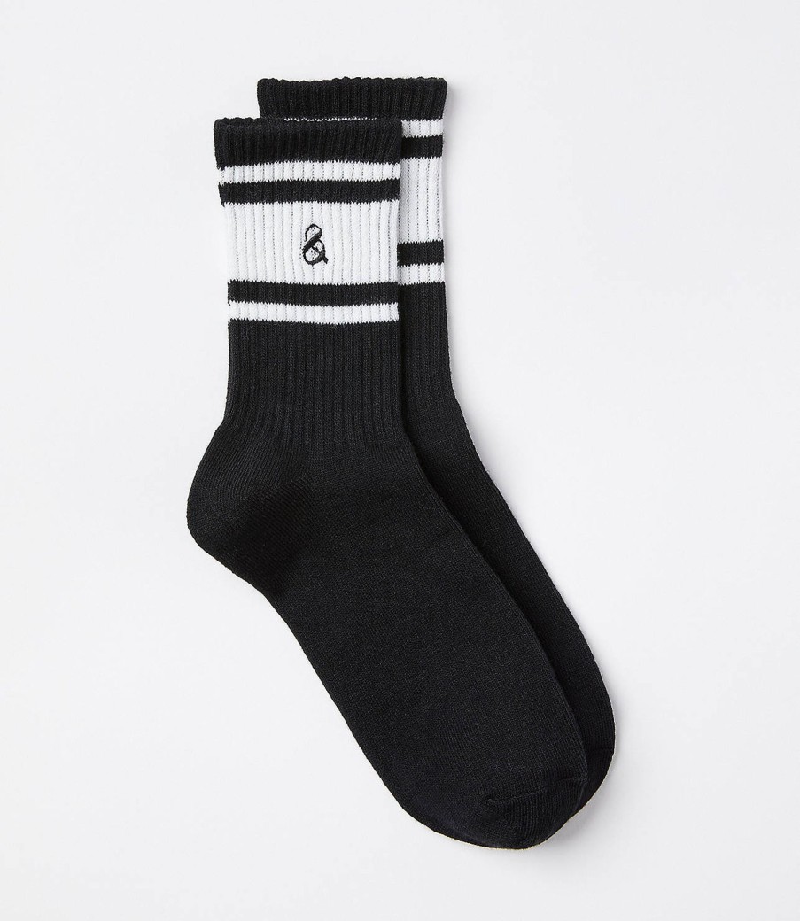 Accessories & Shoes Loft | Lou & Grey Varsity Crew Socks Black