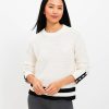 Clothing Loft | Lou & Grey Textured Cricket Sweater Whisper White