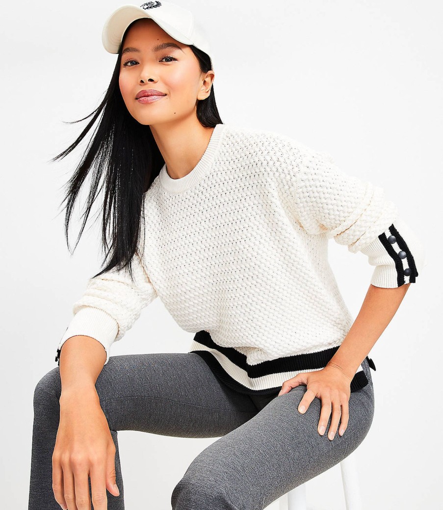 Clothing Loft | Lou & Grey Textured Cricket Sweater Whisper White