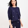 Clothing Loft | Lou & Grey Star Cozy Cotton Terry Sweatshirt Deep Space Blue