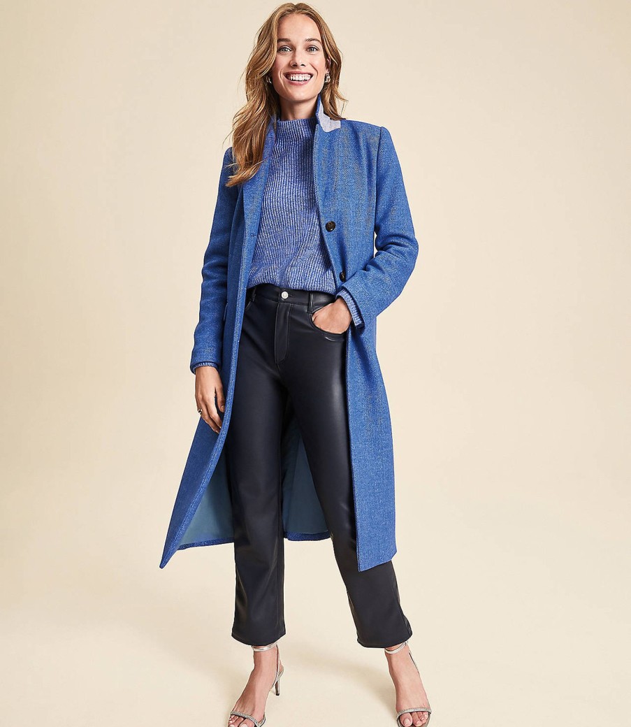 Clothing Loft | Twill Coat Blue Multi