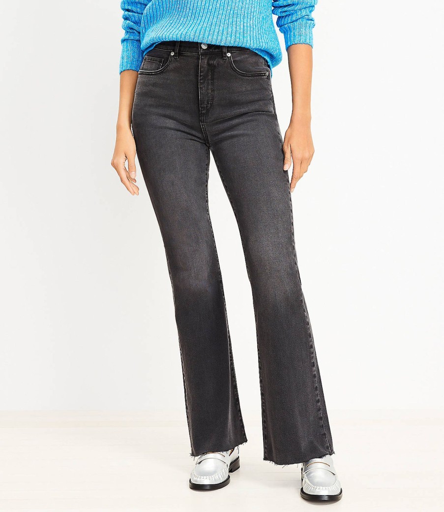 Clothing Loft | Fresh Cut High Rise Slim Flare Jeans In Washed Black