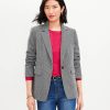 Clothing Loft | Puppytooth Knit Elbow Patch Modern Blazer Black