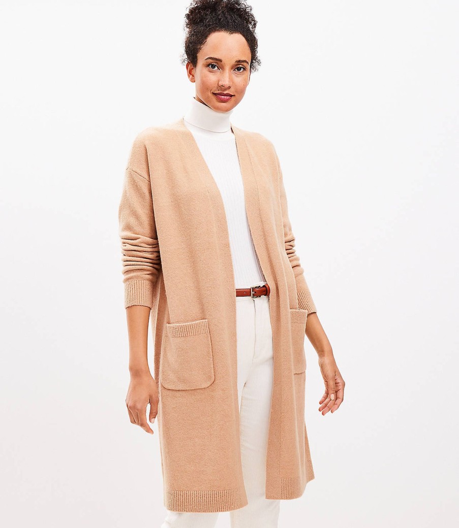 Clothing Loft | Cozy Open Coatigan Cappuccino Tan